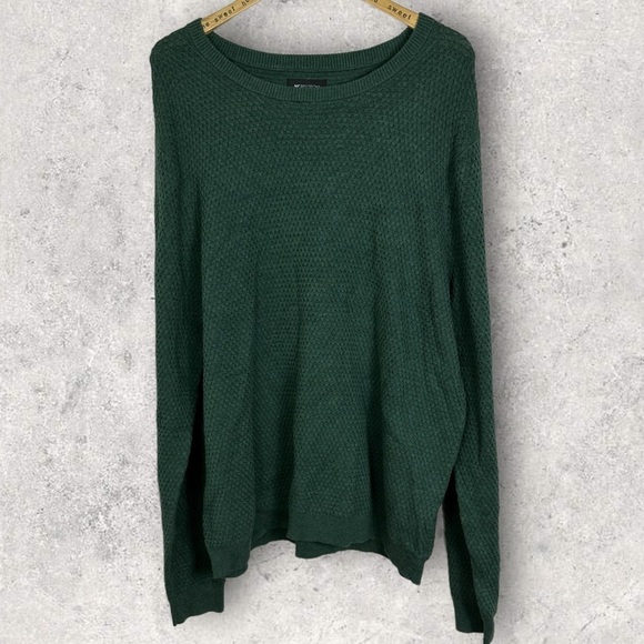 NEW Nordstrom Popcorn Stitch Sweater Size XXL Green Knit 2021 2XL Pullover Top - Picture 2 of 10
